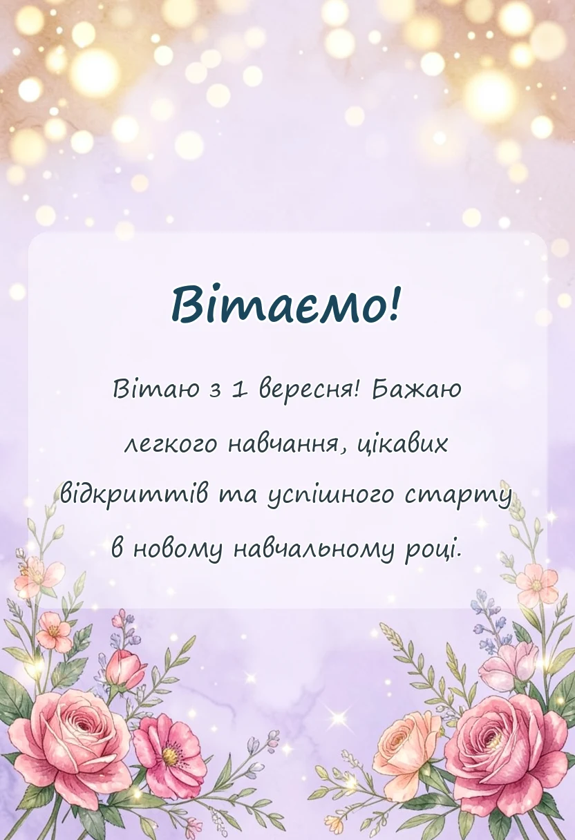 вітальна листівка - картинки з першим вересня