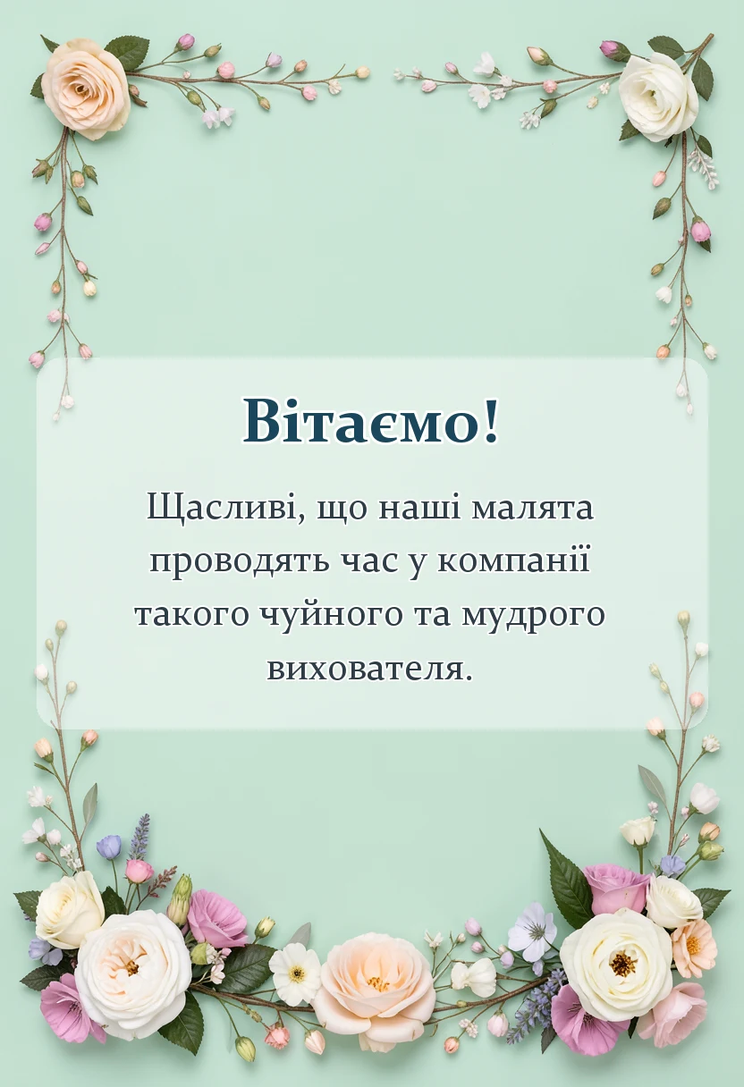 святкова картинка: подяка вихователям садочка