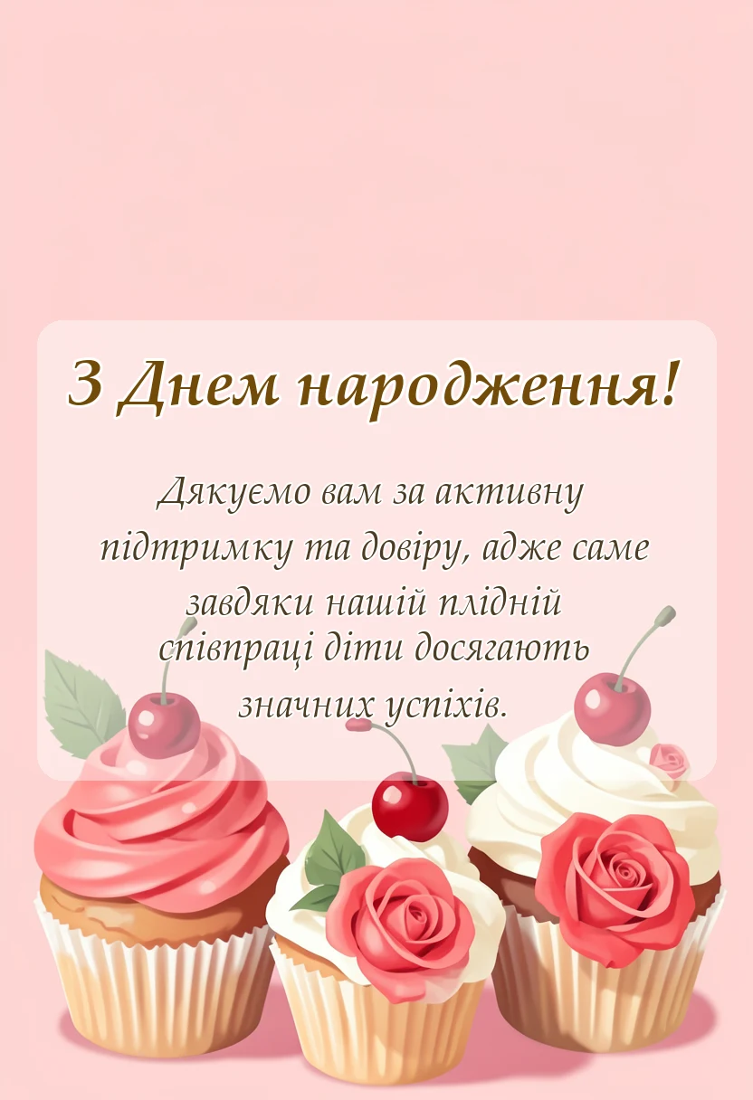 вітальна листівка - подяка батькам за співпрацю щирі слова та зразки
