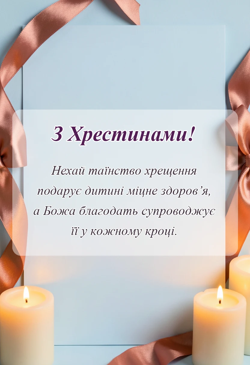 унікальна листівка - картинки на хрестини
