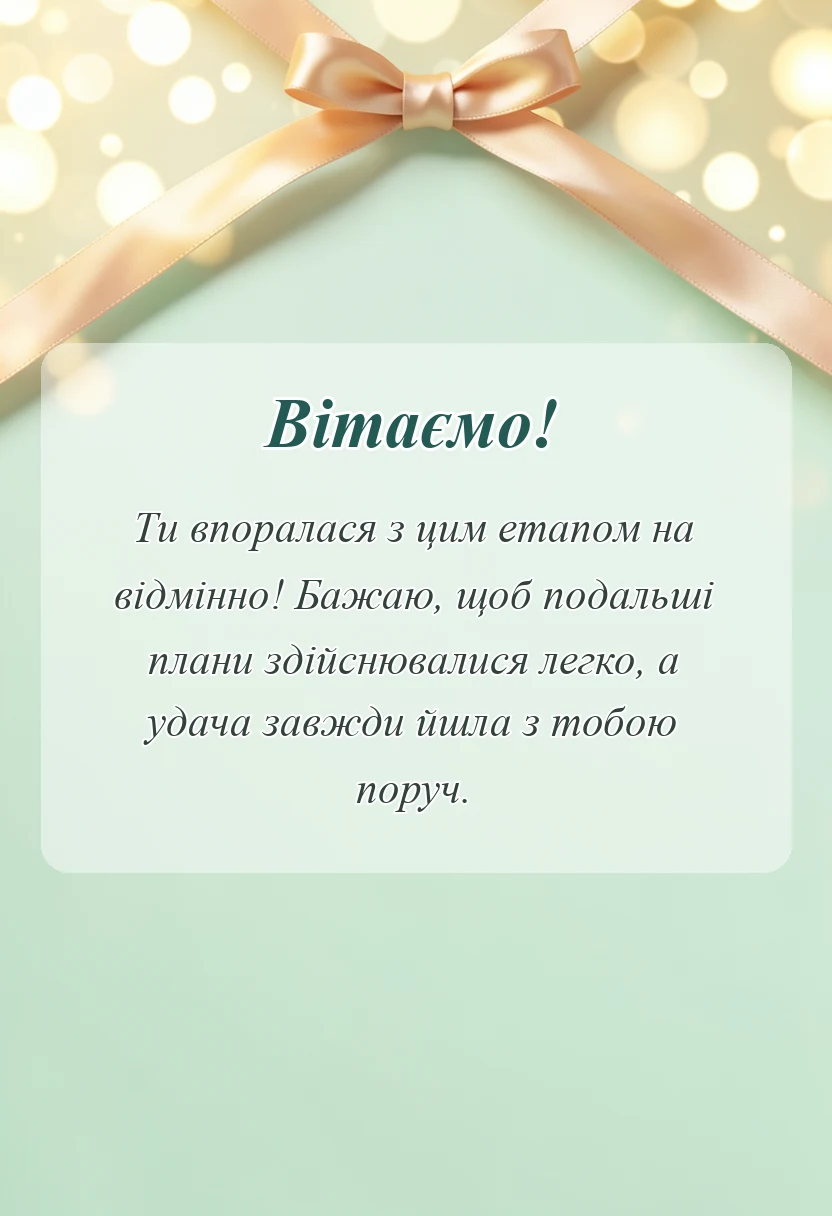 листівка з побажанням - привітання з закінченням школи