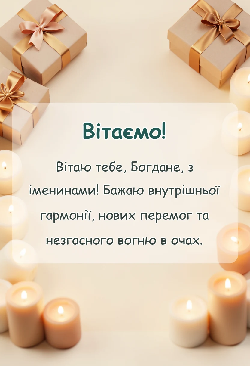 святкова картинка: картинки з днем ангела богдана
