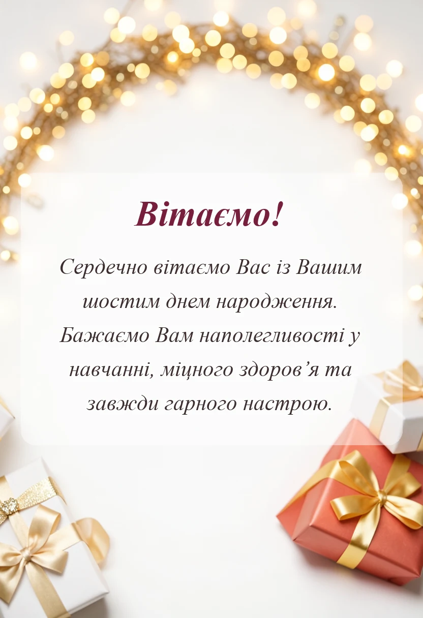 унікальна листівка - привітання з днем народження 6 років хлопчику
