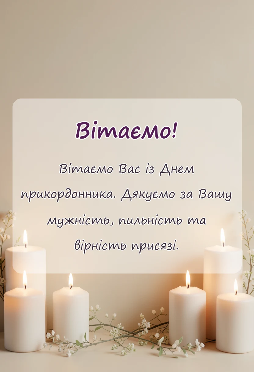 листівка з побажанням - привітання з днем прикордонника