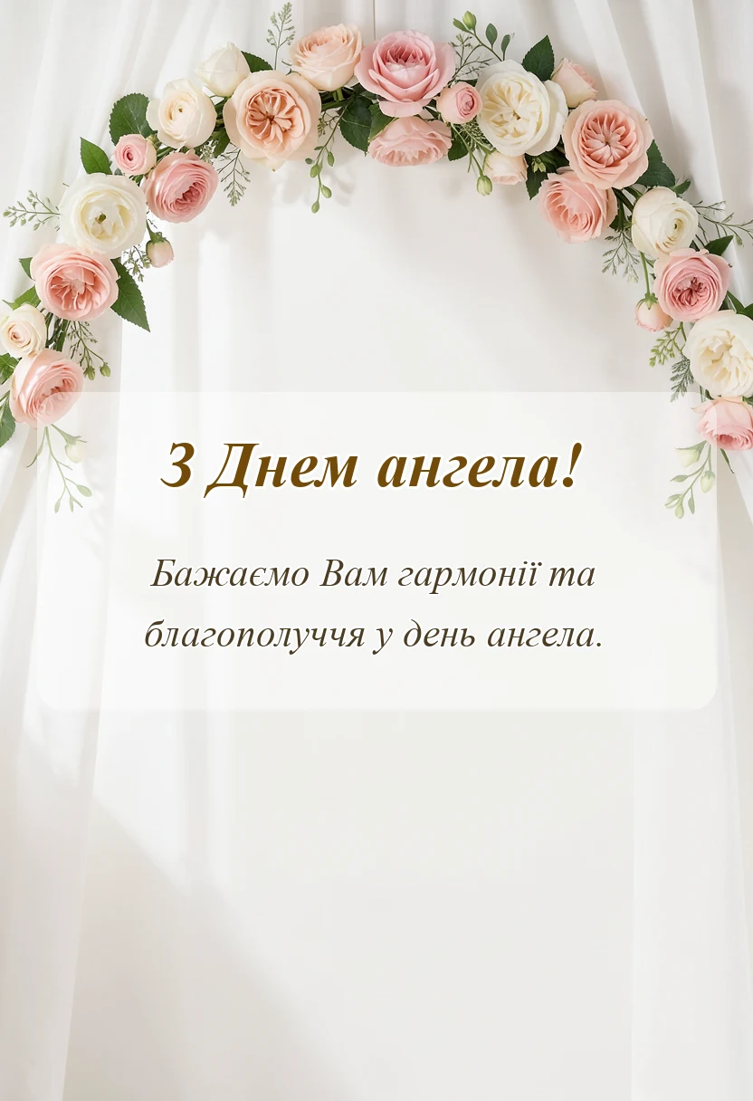 святкова картинка: короткі привітання з днем ангела