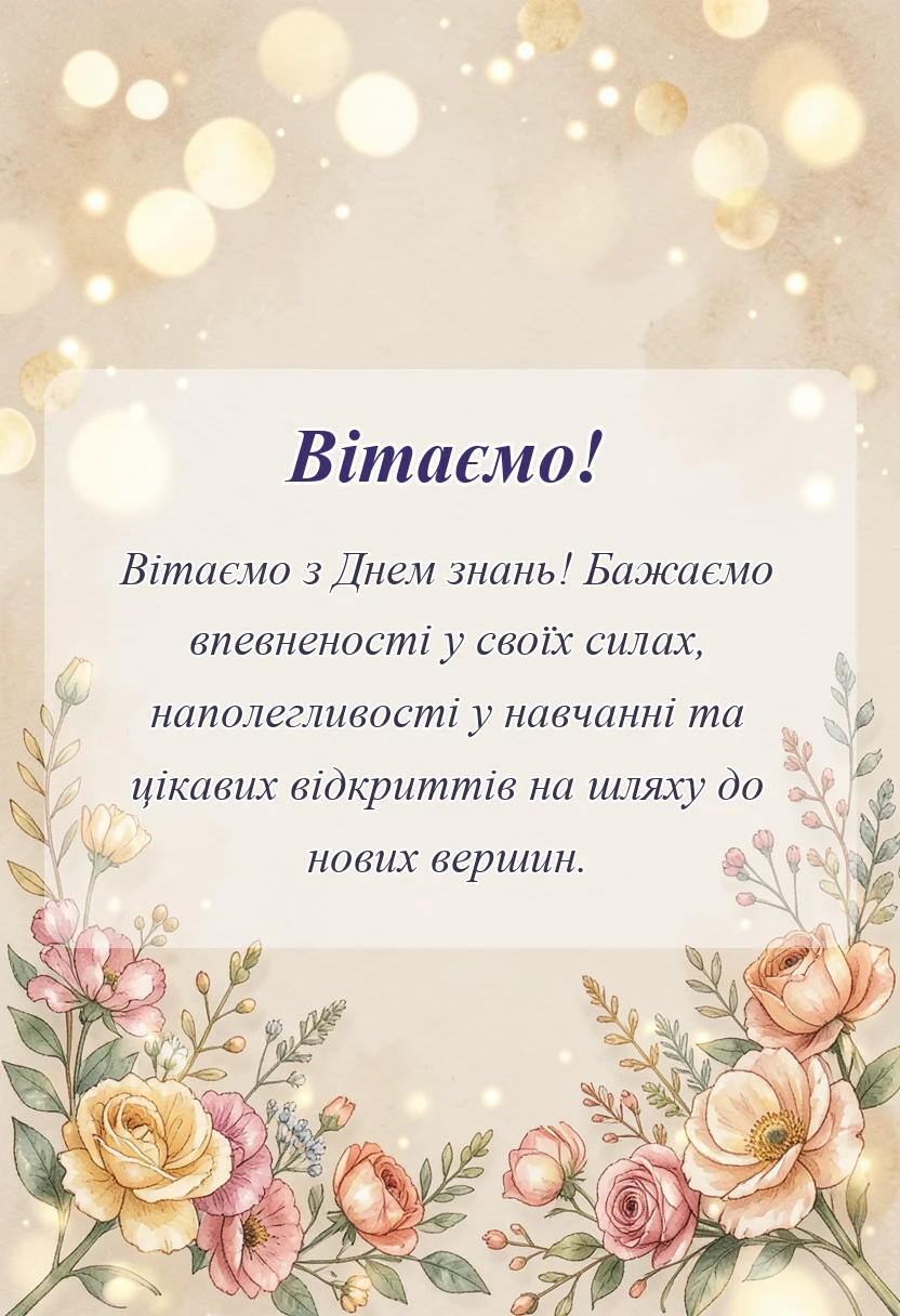 унікальна листівка - картинки з першим вересня дитині