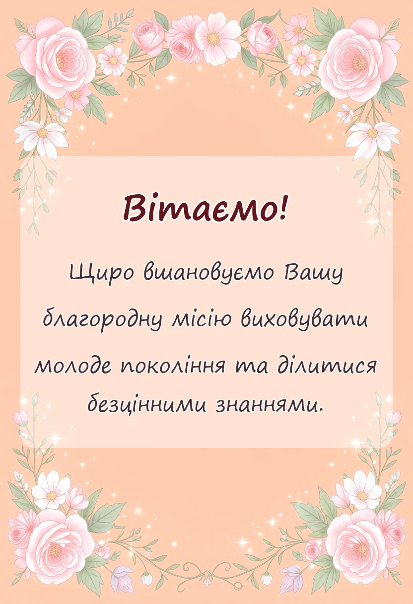 унікальна листівка - вітання з останнім дзвоником в прозі