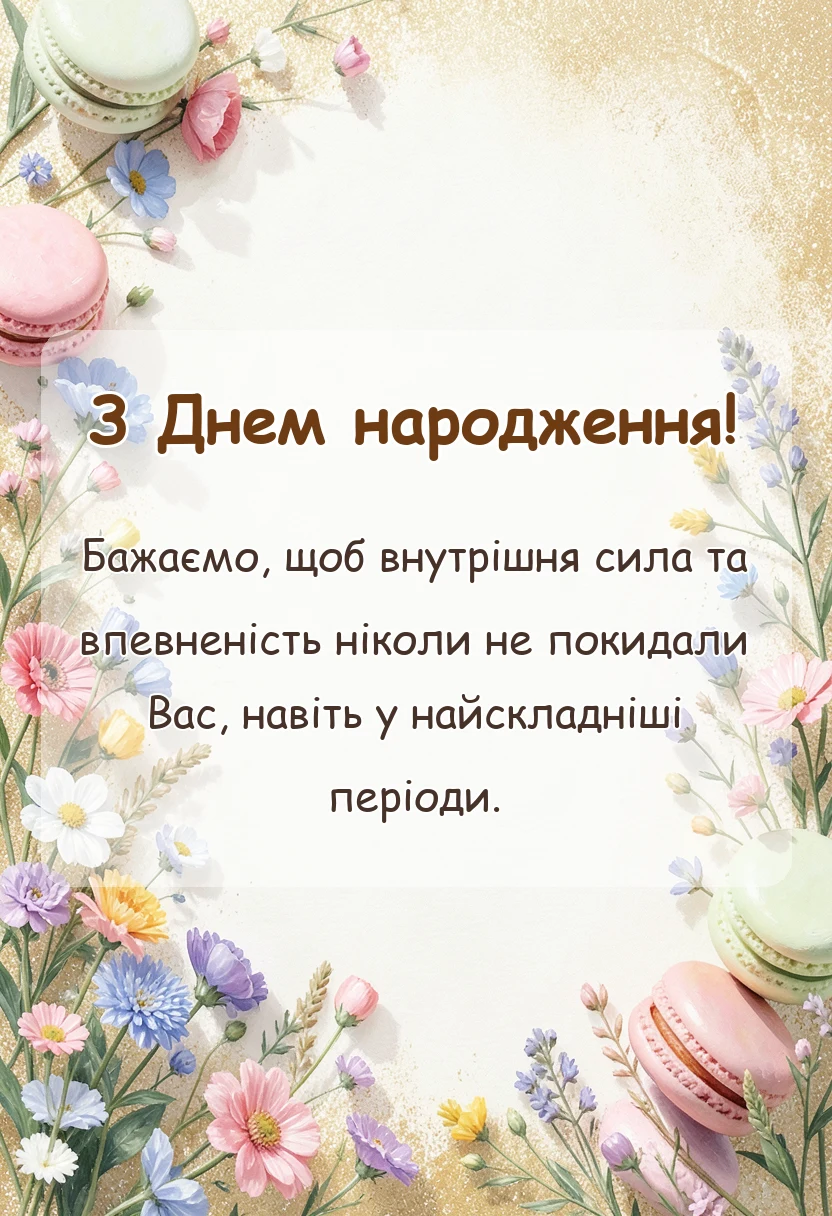 вітальна листівка - привітання з днем народження начальнику