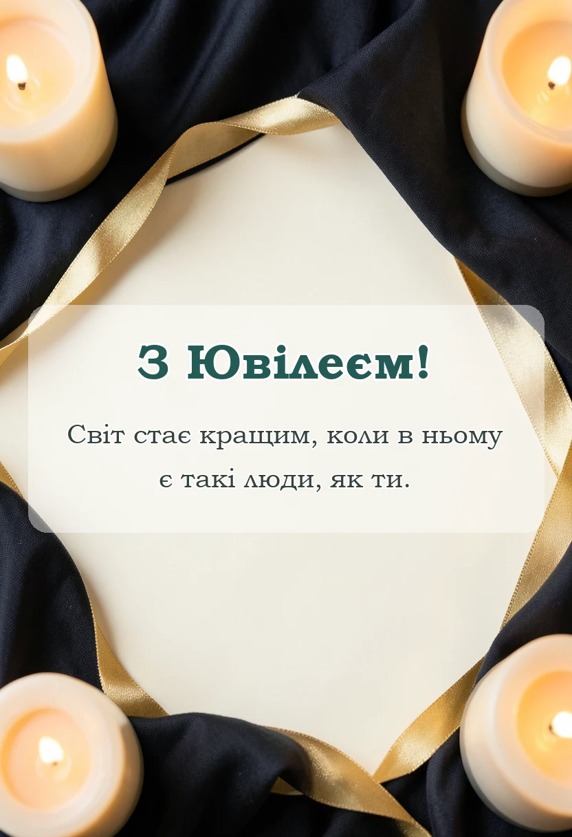 вітальна листівка - привітання з ювілеєм друга
