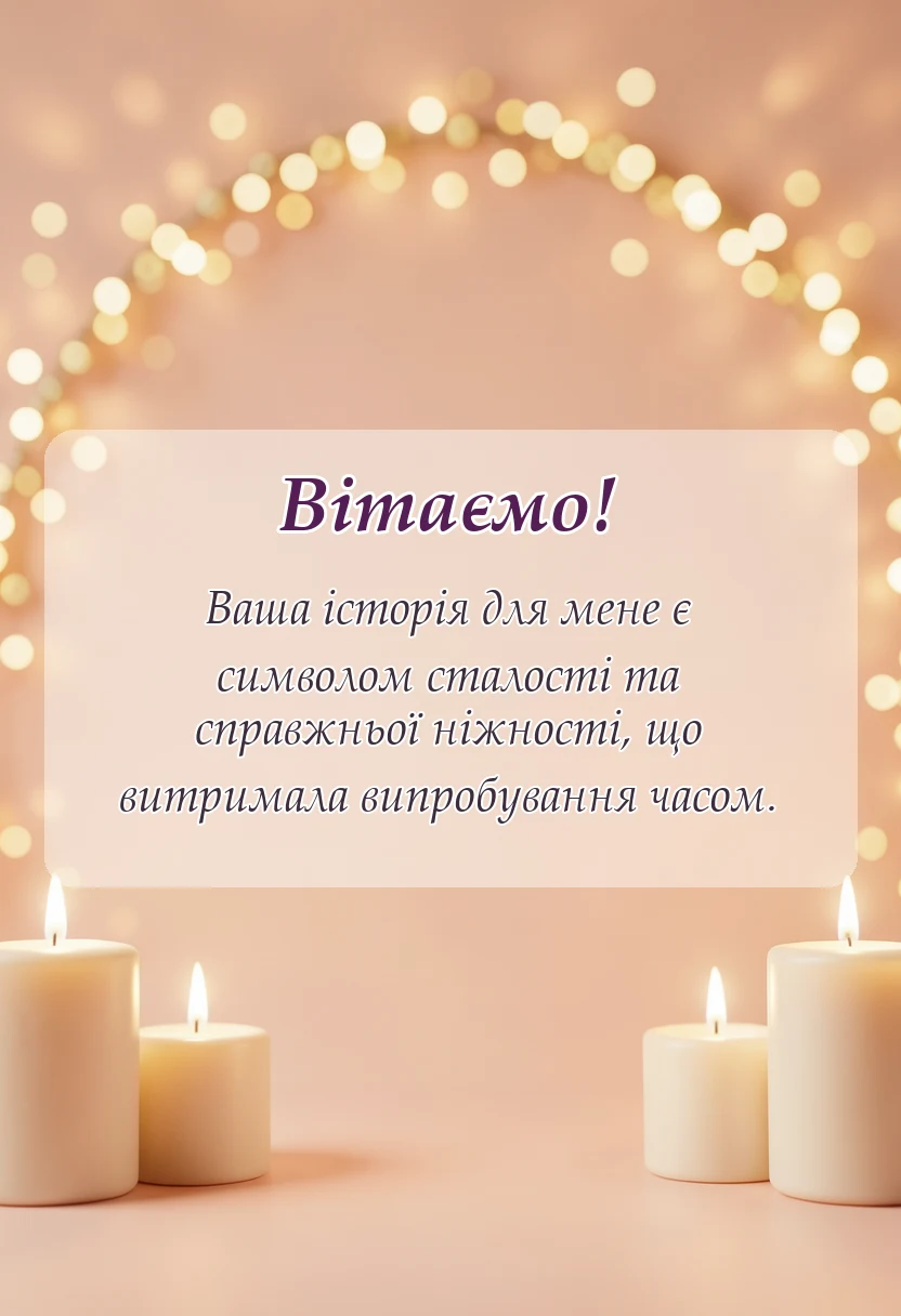 листівка з побажанням - чавунне весілля привітання