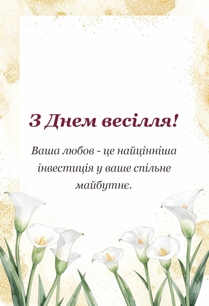 листівка з побажанням - весільні тости короткі