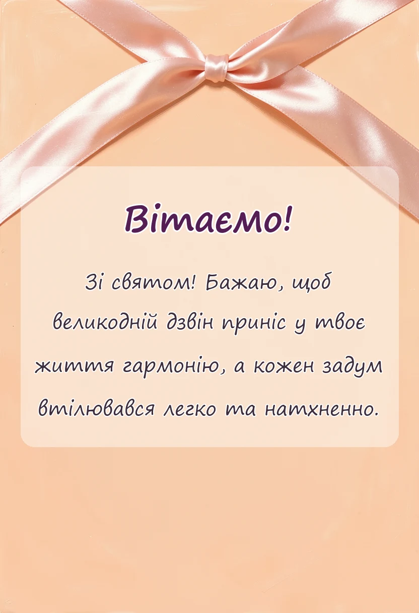 красива листівка: коротке привітання з великоднем