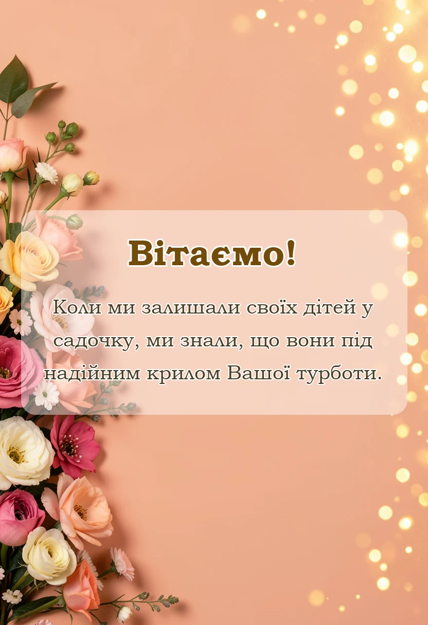 красива листівка: подяка вихователям садочка