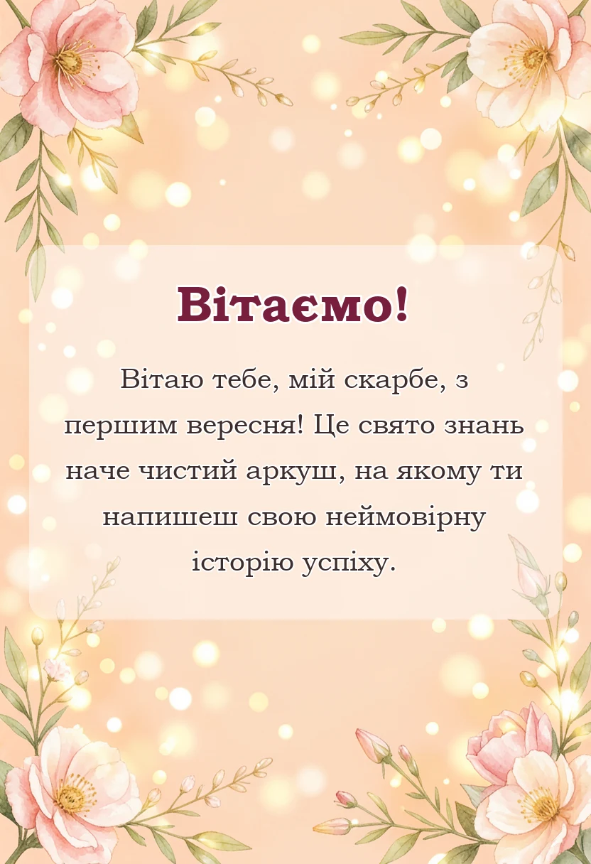 красива листівка: картинки з першим вересня дитині