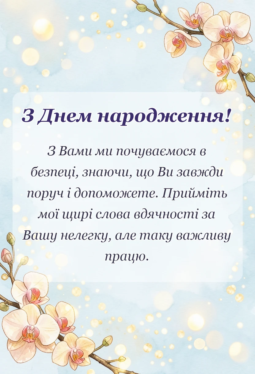 святкова картинка: привітання сімейному лікарю своїми словами