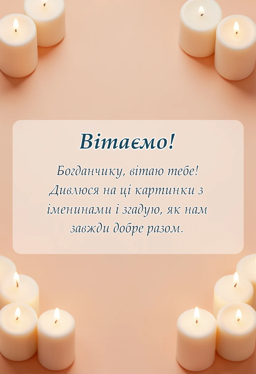 листівка з побажанням - картинки з днем ангела богдана