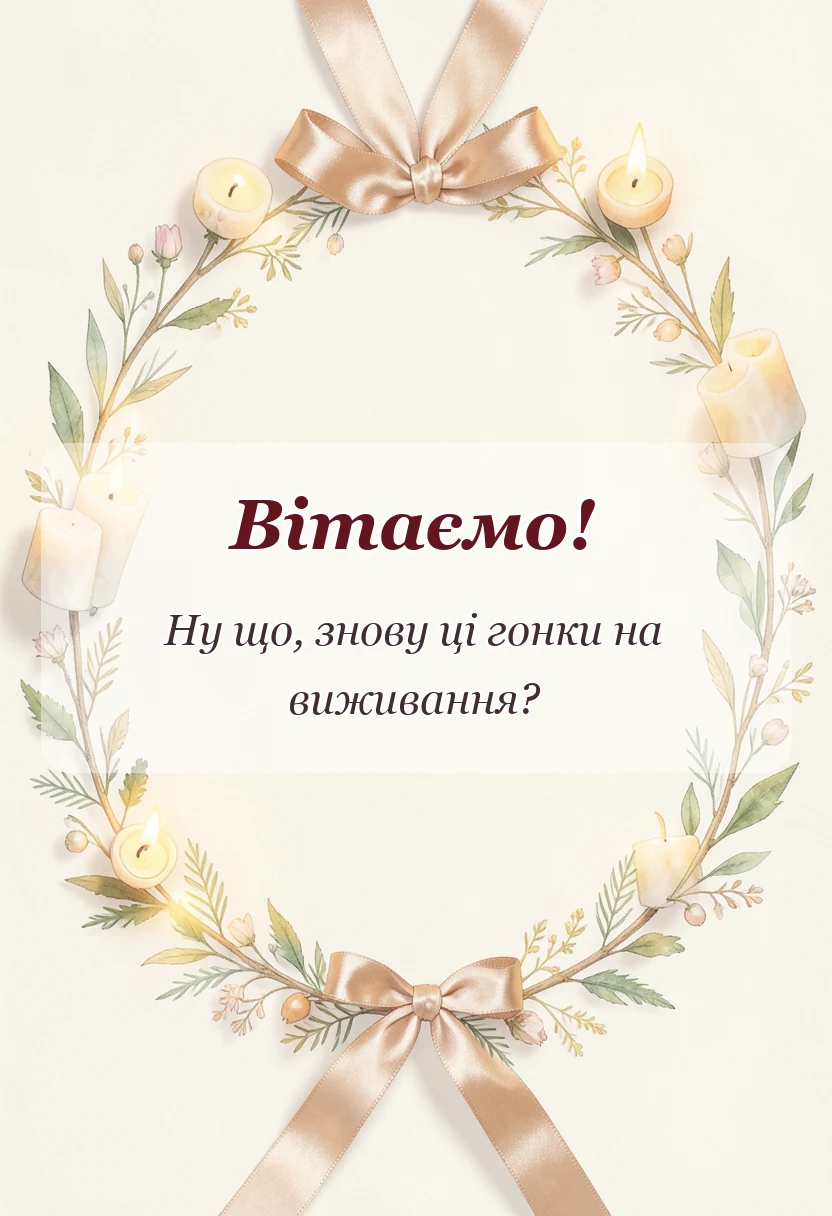 листівка з побажанням - привітання з початком нового тижня своїми словами