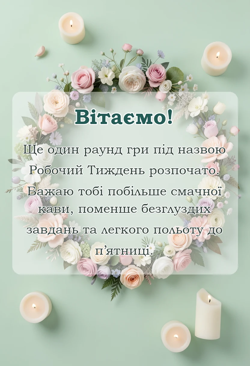 красива листівка: картинки з початком нового тижня своїми словами