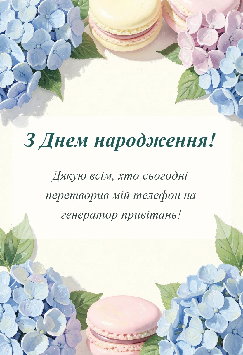 святкова картинка: подяка за день народження