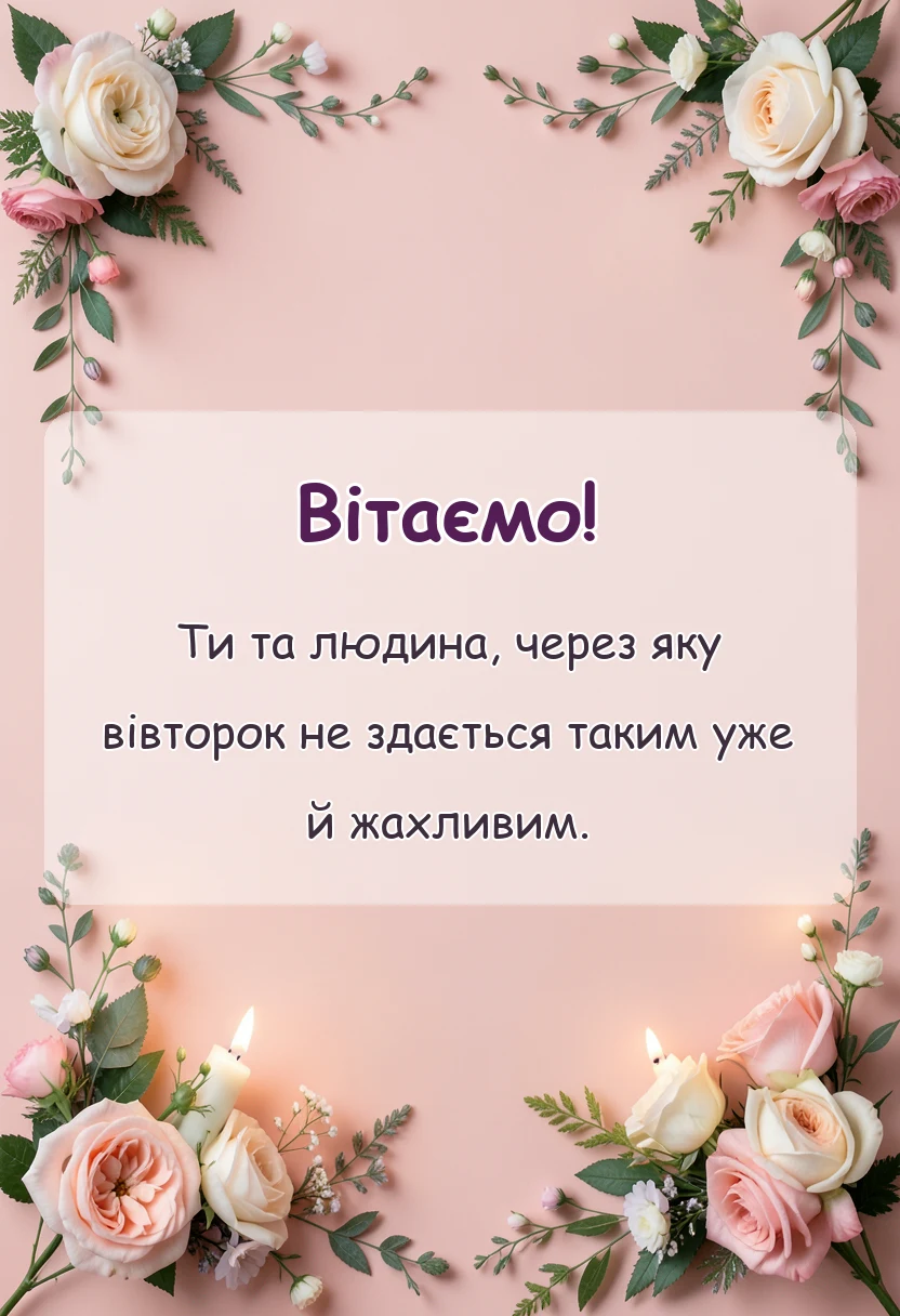 вітальна листівка - подяка за співпрацю своїми словами