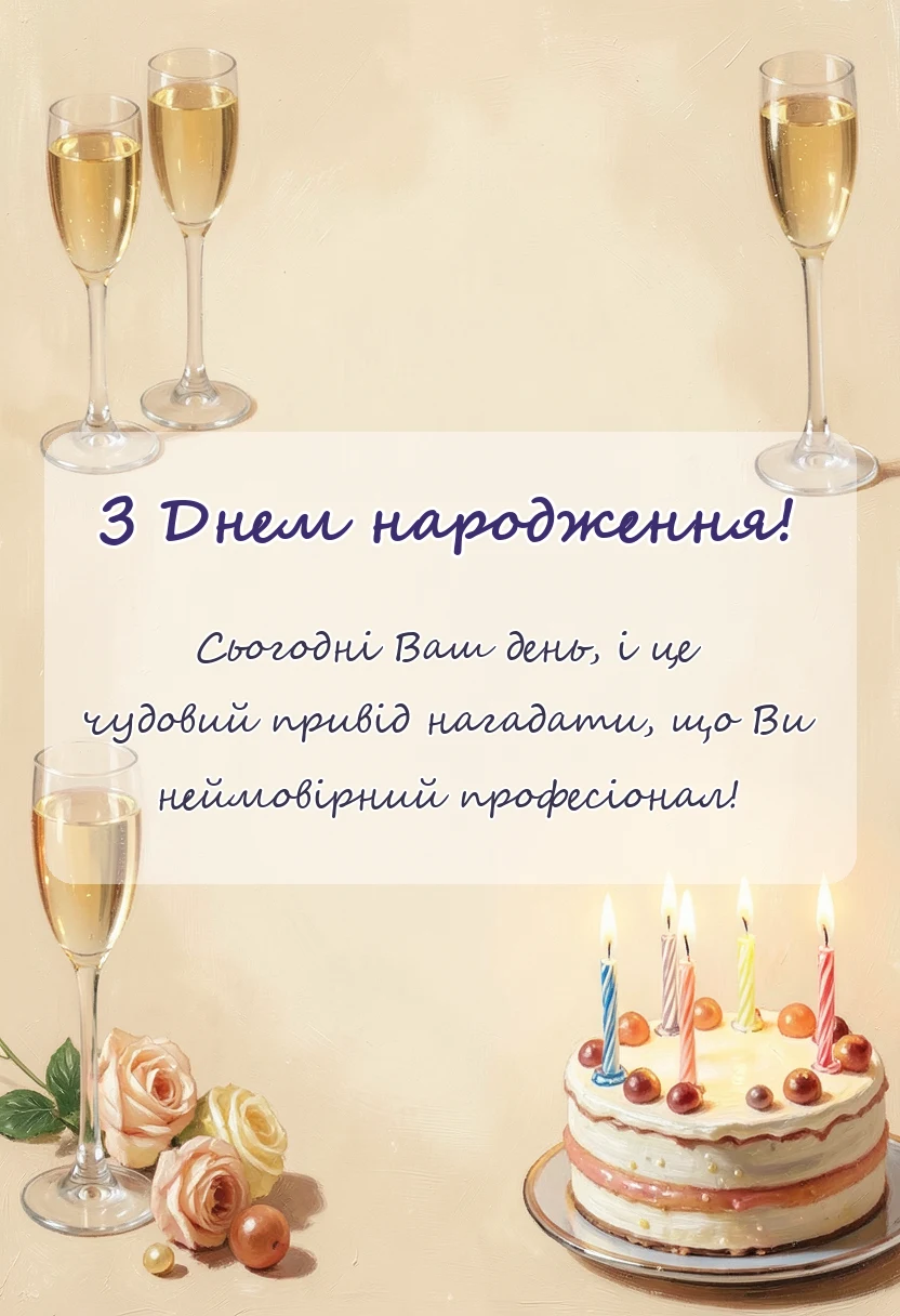 вітальна листівка - привітання сімейному лікарю