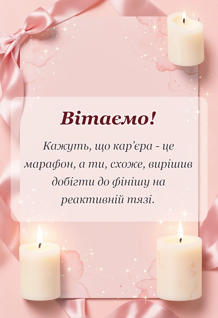 вітальна листівка - картинки з підвищенням колезі