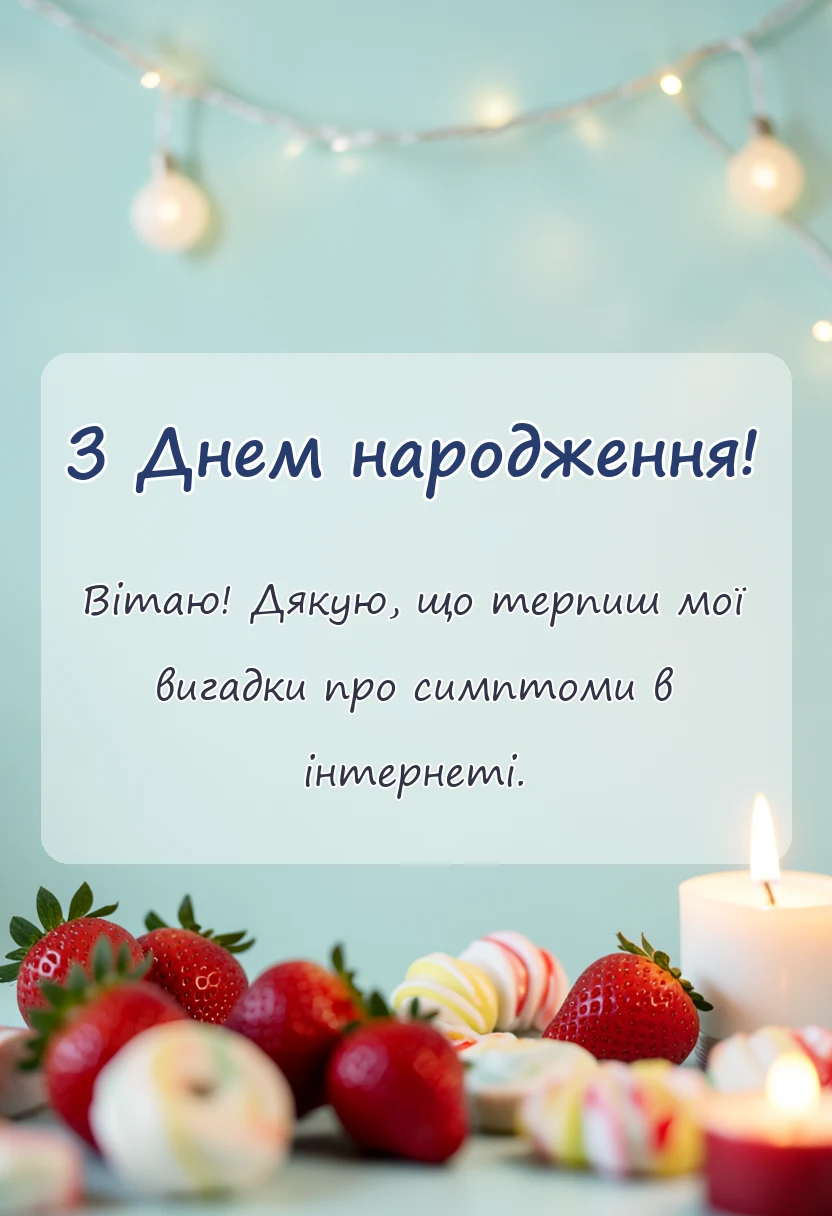 унікальна листівка - привітання сімейному лікарю своїми словами