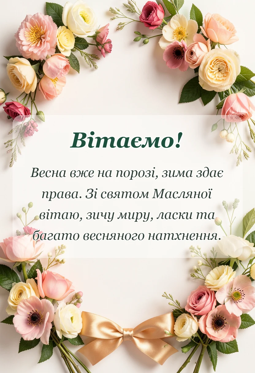 красива листівка: картинки з масляною