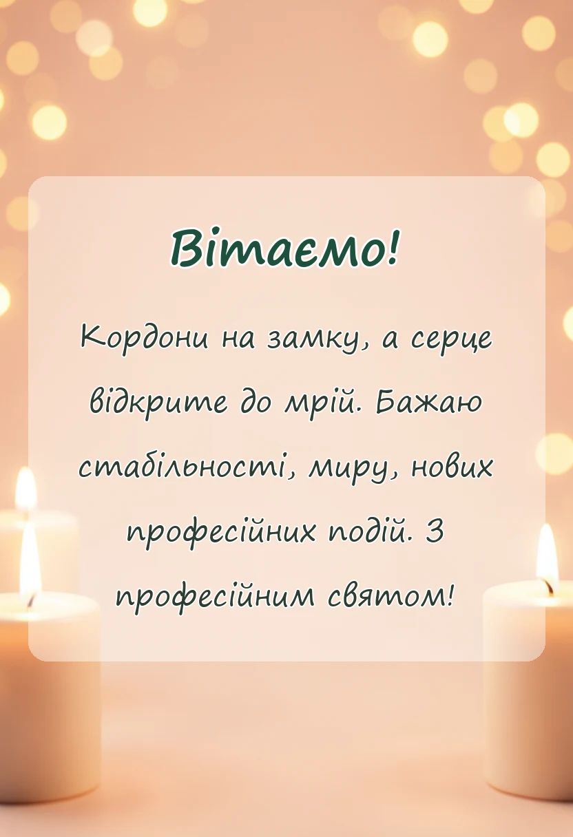 унікальна листівка - привітання з днем митника