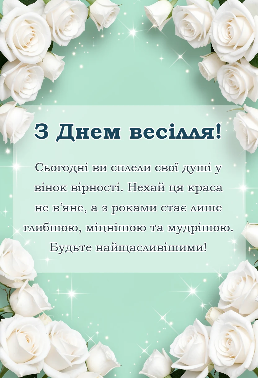 листівка з побажанням - весільні тости короткі