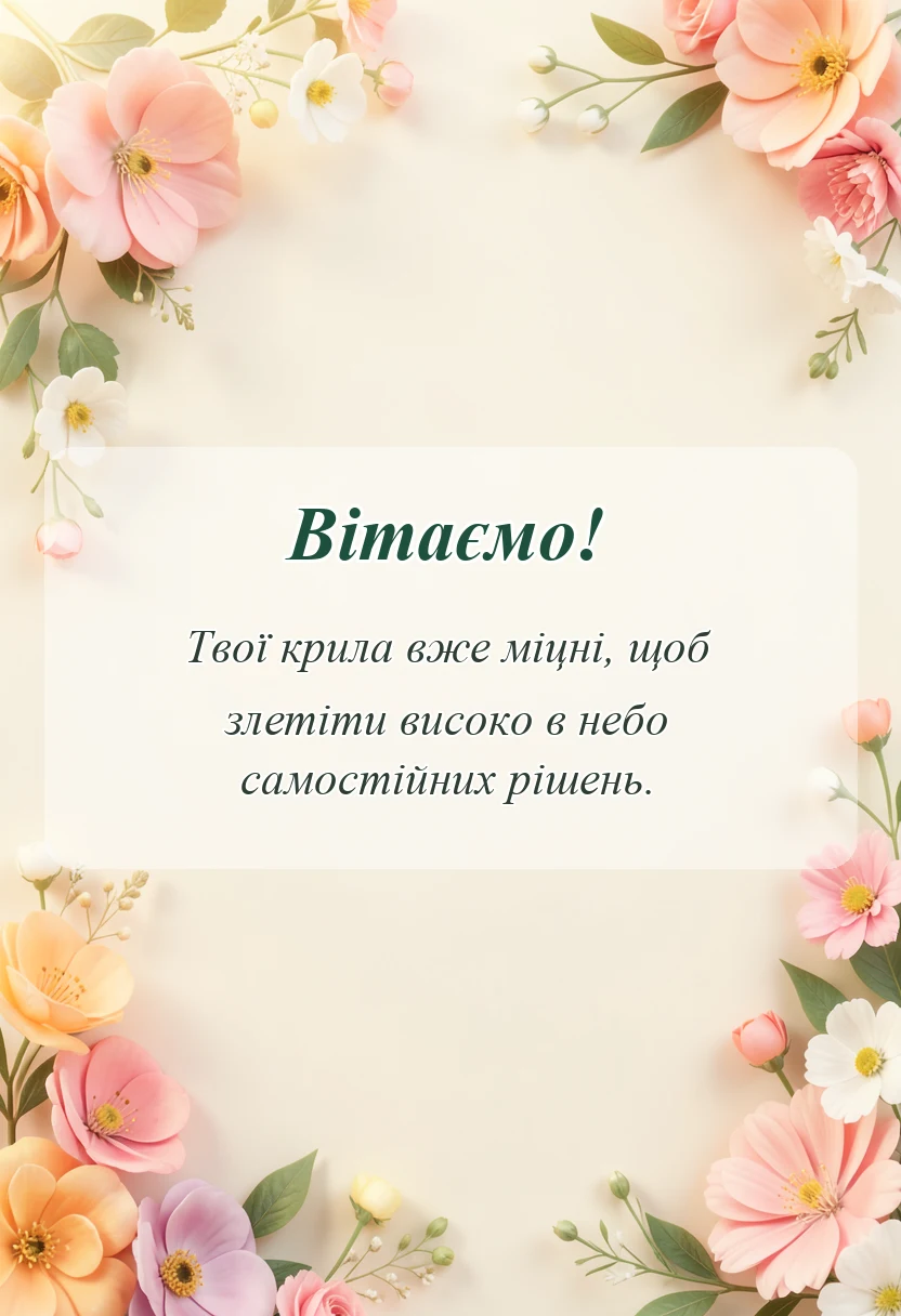 вітальна листівка - привітання з закінченням школи