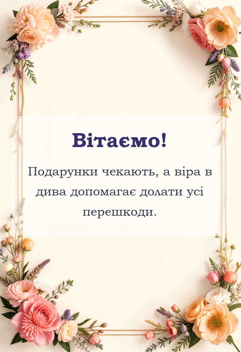 вітальна листівка - вірші привітання з днем святого миколая