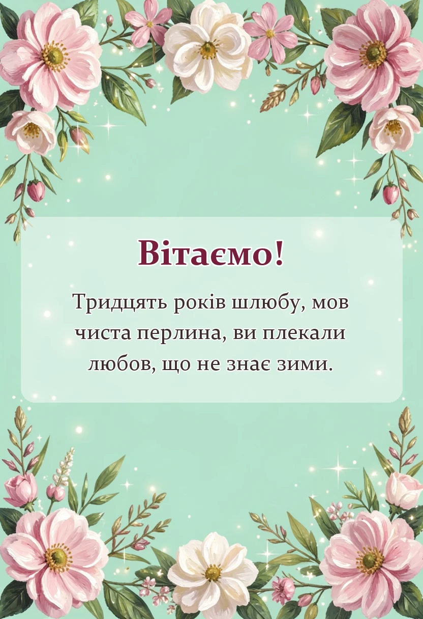 унікальна листівка - привітання з річницею весілля батькам