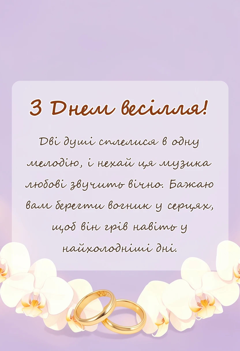 красива листівка: весільні тости короткі