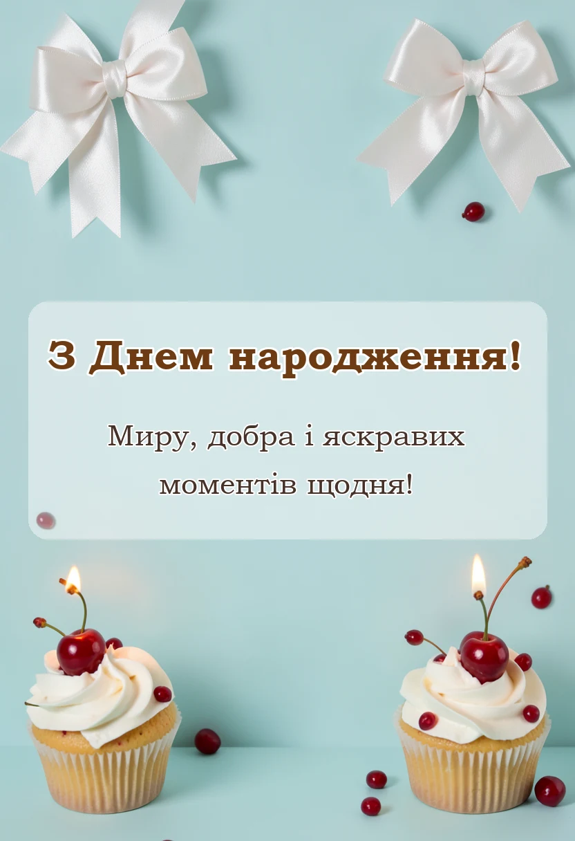 святкова картинка: привітання з днем народження картинки українською