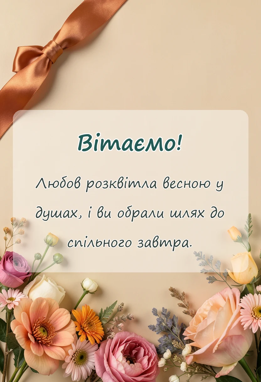 вітальна листівка - привітання із заручинами