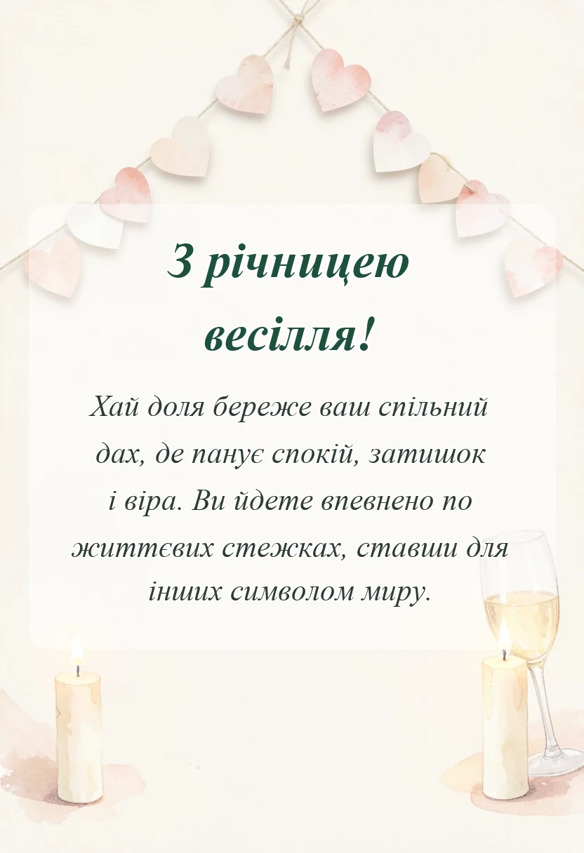 унікальна листівка - смс привітання з річницею весілля