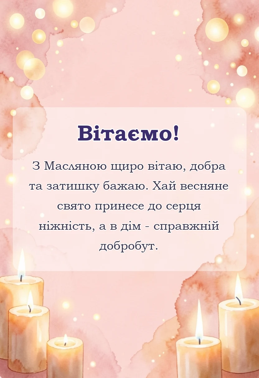 листівка з побажанням - картинки з масляною