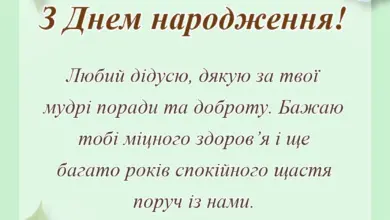листівка з побажанням - привітання з днем народження дідусю своїми словами