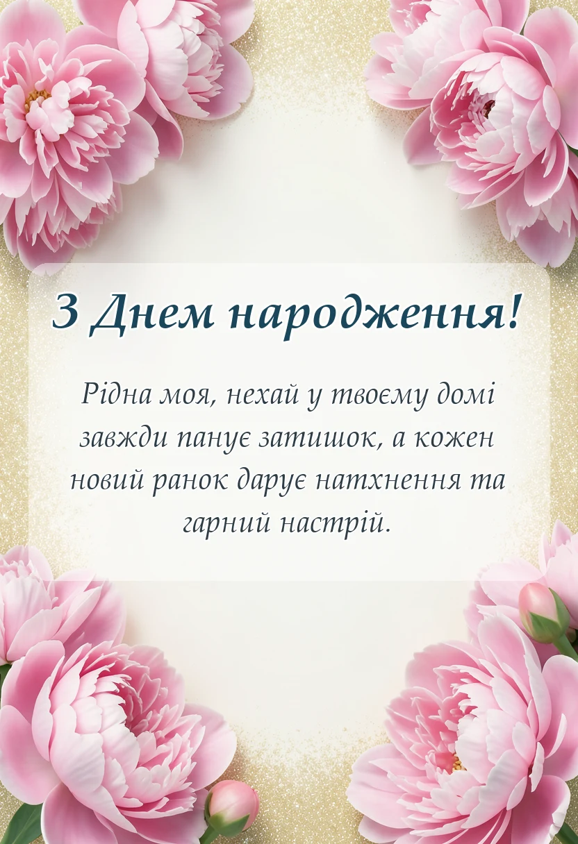 вітальна листівка - привітання з днем народження мамі добірка теплих слів