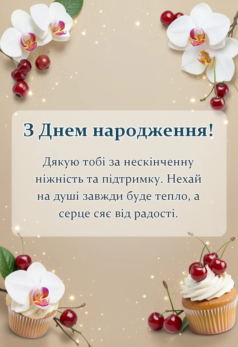 вітальна листівка - привітання з днем народження матусю листівки