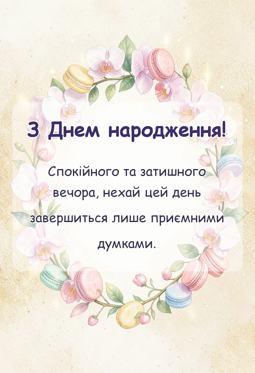красива листівка: доброго вечора картинки українською