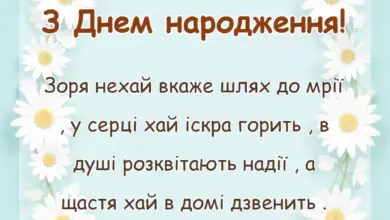 вітальна листівка - побажання на день народження своїми словами