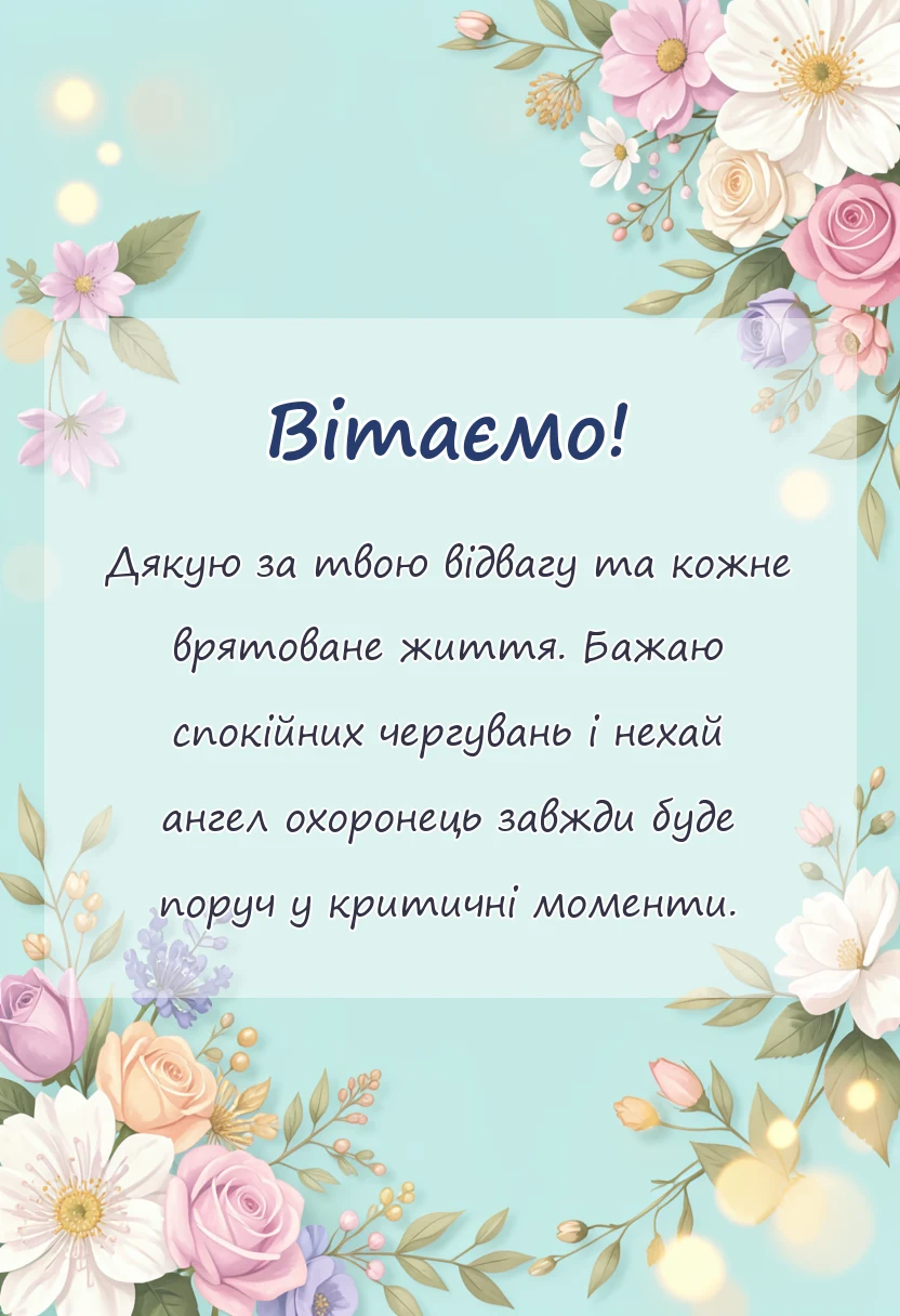 красива листівка: картинка з днем рятівника