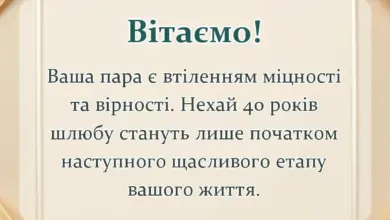унікальна листівка - привітання з 40 роками весілля картинки