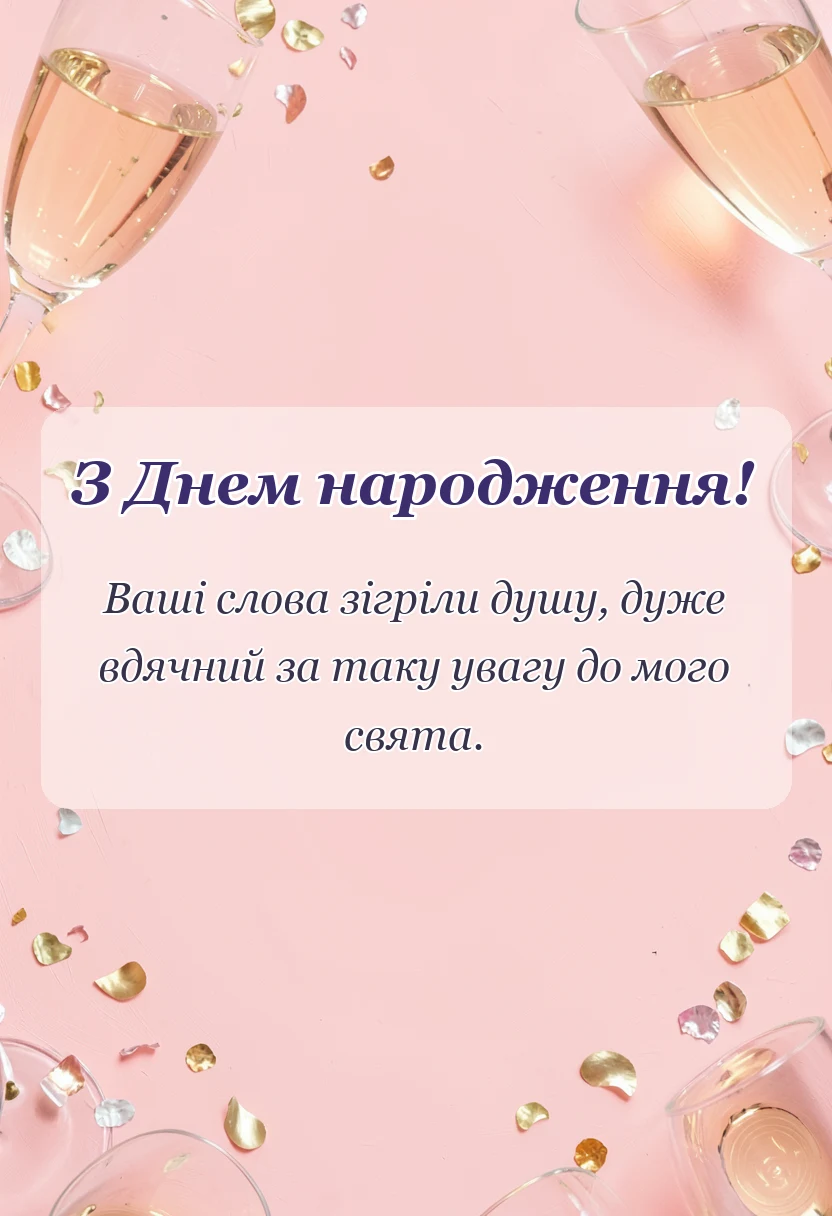 красива листівка: подяка за вітання з днем народження картинки готові тексти