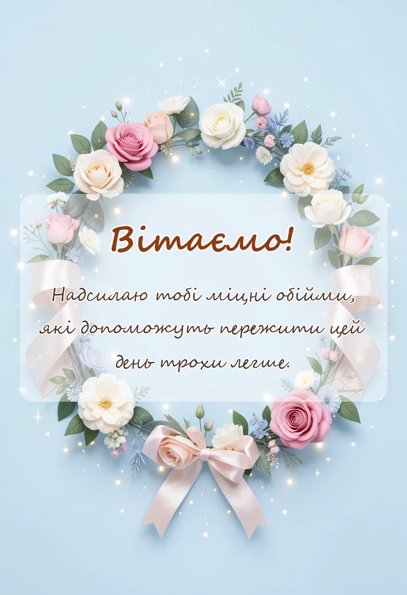 красива листівка: слова підтримки своїми словами