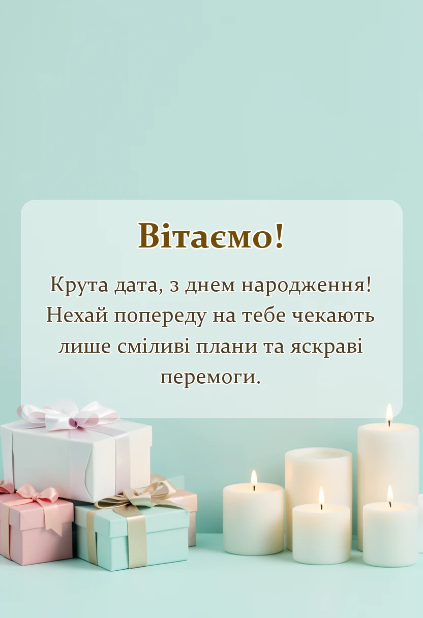 унікальна листівка - привітання з 25-річчям чоловікові