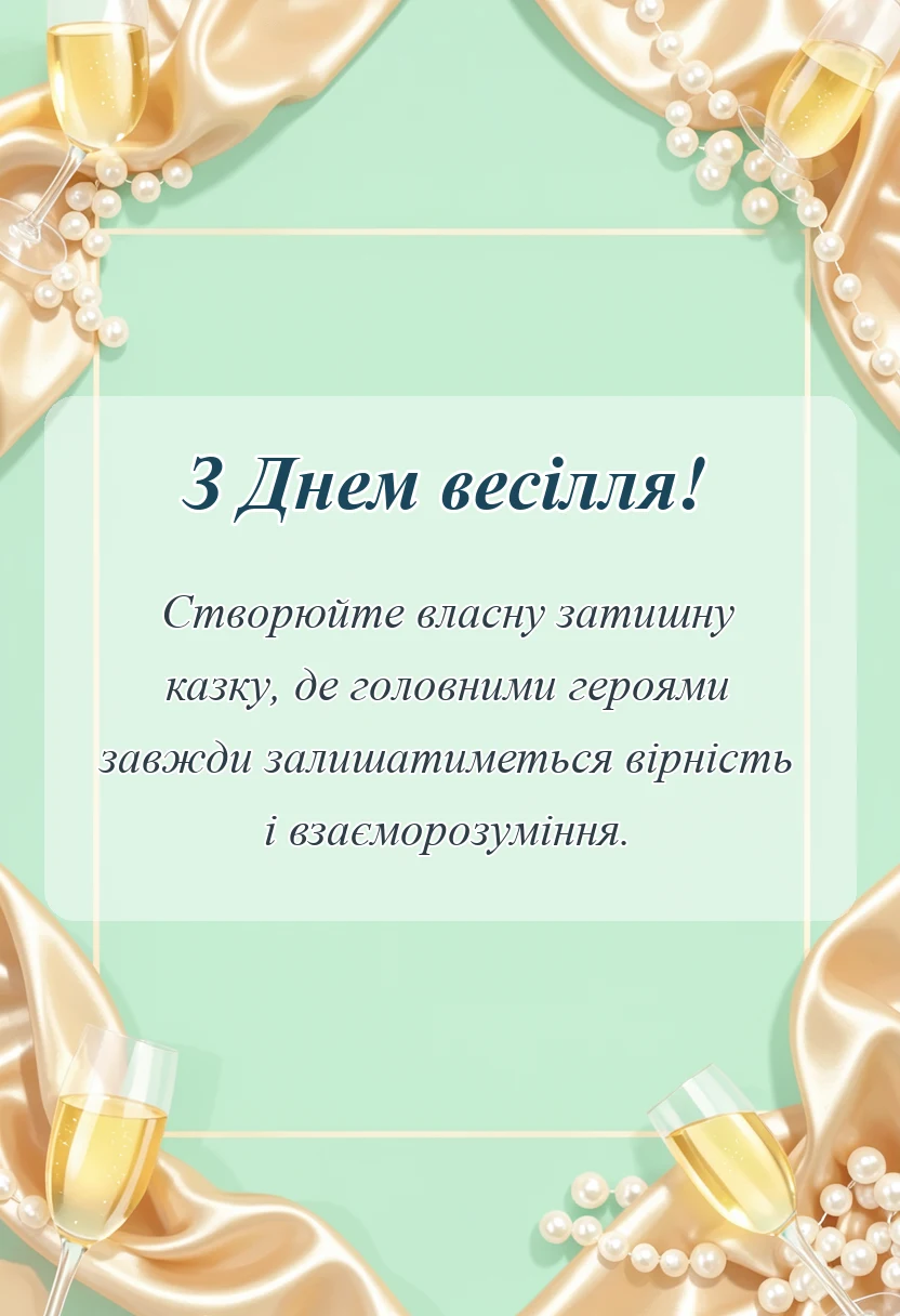 унікальна листівка - привітання на весілля від тата своїми словами