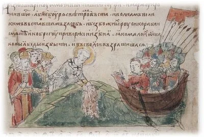 Cossacks on a boat